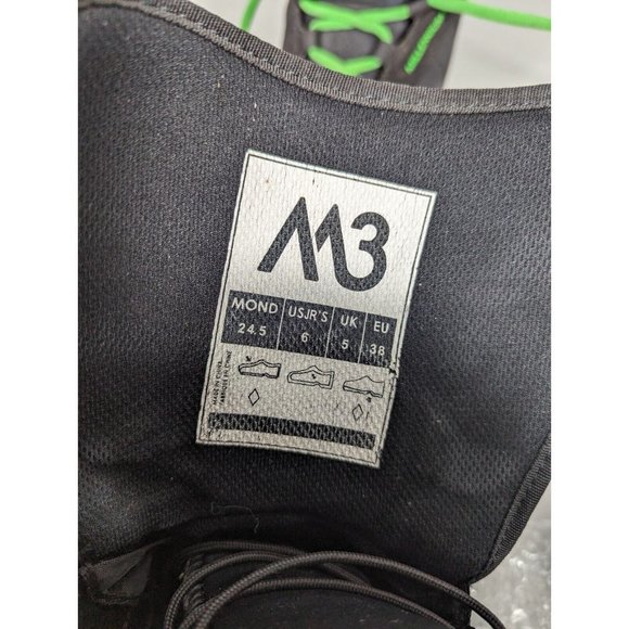 Classic Fit Snowboard Snow Boots Black & Green Millennium Three M3 Size US JR 6 - Picture 6 of 7